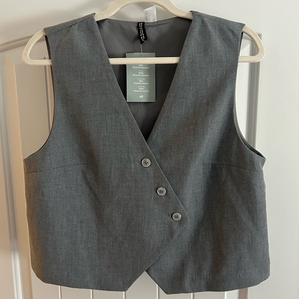 H & M Divided Vest- Gray